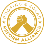 a badge that shows a Roofing & Solar Reform Alliance Membership