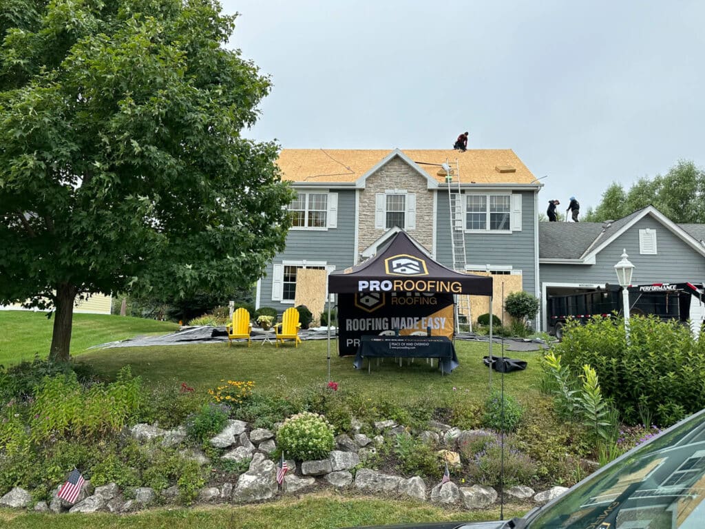 a house with a roofing project in Huntsville Alabama with Proroofing